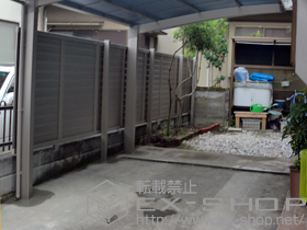 のフェンス・柵 ハイスクリーンフェンスA型 多段柱仕様 施工例