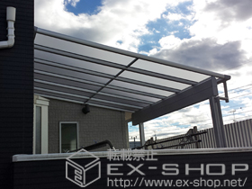 のバルコニー・ベランダ屋根 ヴェクターテラス F型 1500 屋根タイプ 単体 積雪〜50cm対応【入隅納まり】 施工例