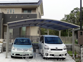 のカーポート プレシオスポート ワイド 積雪〜20cm対応＋屋根ふき材補強部品 施工例