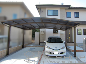 のカーポート カーブポートシグマIII ワイド 積雪〜20cm対応 施工例