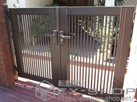 の門扉 プリレオ R2型 両開き 柱使用 施工例
