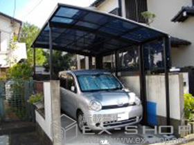 のカーポート カーブポートシグマIII 耐風圧強度仕様 積雪〜30cm対応+カーブポートシグマ用サイドパネル 1段 施工例