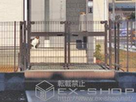 の門扉 ハイグリッド門扉N1型 両開き　柱使用 施工例