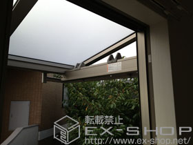 のバルコニー・ベランダ屋根 パワーアルファ F型 ルーフタイプ 単体 積雪〜30cm対応＋パワーアルファ用　竿掛け 施工例