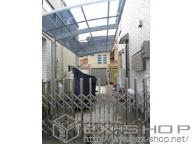 のカーポート プレシオスポート 積雪〜20cm対応＋収納式物干しセット2型 2本入り 施工例