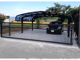 のカーポート プレシオスポート アルファ M合掌 積雪〜20cm対応 施工例