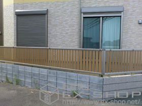 のフェンス・柵 シンプルモダンフェンス W5型 自由柱施工 施工例