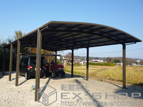 のカーポート カーブポートシグマIII ワイド 縦連棟 積雪〜20cm対応 施工例