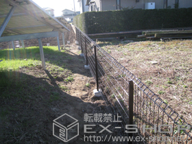 の門扉 イーネット門扉1型 片開き　門柱使用 施工例