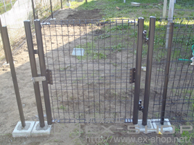 のフェンス・柵 イーネットフェンス1F型 自由柱タイプ 施工例