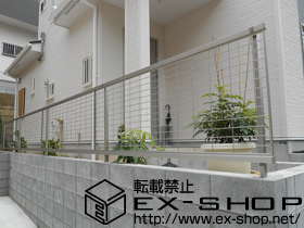 のフェンス・柵 レスティナメッシュフェンス1型 自由柱施工 施工例