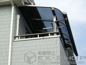 のバルコニー・ベランダ屋根 ライザーテラスII R型 屋根タイプ 単体 積雪〜20cm対応 施工例