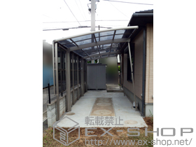 のカーポート カーブポートシグマIII 延長 積雪〜20cm対応＋カーブポートシグマIII用 サイドパネル 施工例