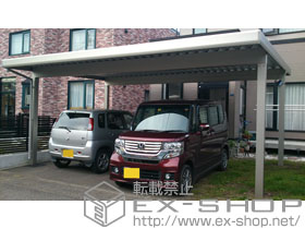 のカーポート ジーポートneo 積雪100cmＡタイプ 2台用 4本柱 積雪〜100cm対応 施工例