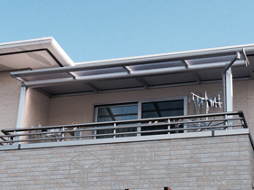 のテラス屋根 ヴェクターテラス F型 屋根タイプ 単体 積雪〜20cm対応 施工例