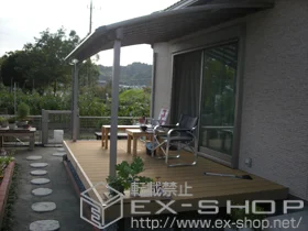 LIXIL リクシル(トステム)のテラス屋根 パワーアルファ L型 テラスタイプ 単体 積雪〜30cm対応 施工例