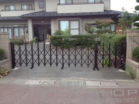 のカーゲート トリップゲート PB型 ノンレール 両開き親子51WO 施工例