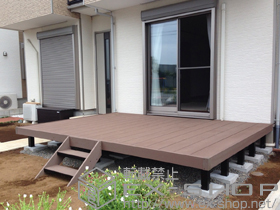 のウッドデッキ リウッドデッキ 200＋リウッドステップ5型　Sタイプ　2段用 施工例