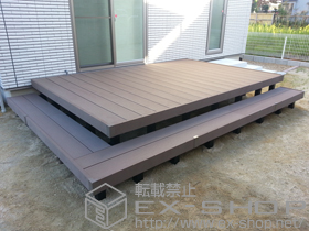 のウッドデッキ リウッドデッキ 200+段床セット 1段仕様 施工例