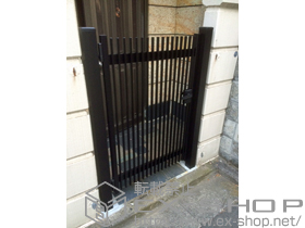 の門扉 ハイ千峰 片開き 柱使用 施工例