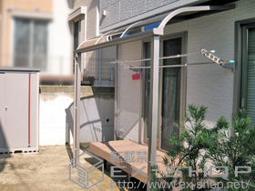 のテラス屋根 ライザーテラスII R型 テラスタイプ 単体 積雪〜20cm対応 施工例