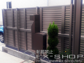 のフェンス・柵 レスティナフェンス5型 2段支柱施工 施工例