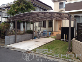 のカーポート カーブポートシグマIII ワイド 積雪〜20cm対応 施工例