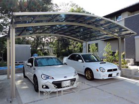 のカーポート カーブポートシグマIII ワイド 積雪〜20cm対応 施工例