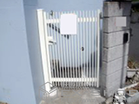 の門扉 ハイ千峰 片開き　柱使用 施工例