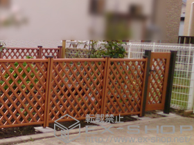 の門扉 ステイウッド門扉1型 片開き　角門柱使用 施工例