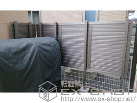 のフェンス・柵 ハイスクリーンフェンスA型 フリーポールタイプ 施工例