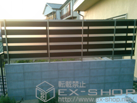 のフェンス・柵 エクスラインフェンス7型 フリーポールタイプ＋ジオーナフェンス　ＹＰ型 施工例