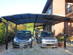のカーポート カーブポートシグマIII ワイド 積雪〜20cm対応 施工例