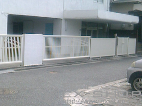 の門扉 エクスライン門扉2型 両開き　門柱使用 施工例