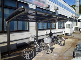 のサイクルポート・駐輪場 カーブパークシグマIII オープンタイプ 積雪~20cm対応 施工例