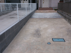 のフェンス・柵 イーネットフェンス1F型 自由柱タイプ 施工例