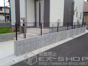 のフェンス・柵 イーネットフェンス1F型 自由柱タイプ 施工例