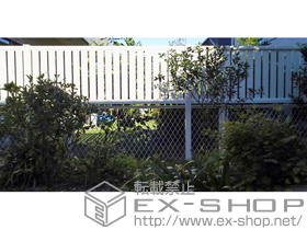 のフェンス・柵 エクスラインフェンス22型 多段柱施工 施工例