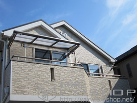 のバルコニー・ベランダ屋根 ライザーテラスII F型 ルーフタイプ 単体 積雪〜20cm対応 施工例