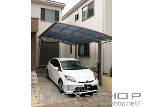 のカーポート レイナポートグラン　積雪〜20cm対応+レイナポートグラン　用脱着式サポート柱　１セット+ 柱カバー　小　2枚 施工例