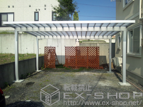 のカーポート ソルディーポート 2台用 1500 施工例