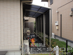 のサイクルポート・駐輪場 カーブポートシグマIII ミニ 積雪〜20ｃｍ対応+カーブポートシグマIII ミニ サイドパネル 2段仕様 施工例