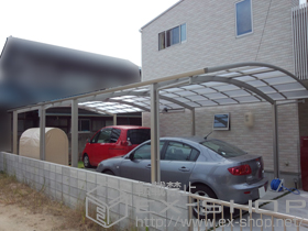 のカーポート プレシオスポート ワイド 縦連棟 積雪〜20cm対応 施工例