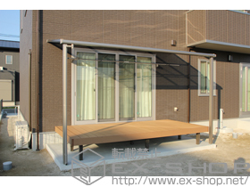 のテラス屋根 ライザーテラスII F型 テラスタイプ 単体 積雪〜20cm対応 施工例