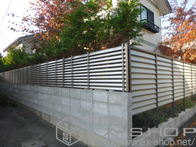 のフェンス・柵 ルーバーフェンス1型 フリーポールタイプ 施工例