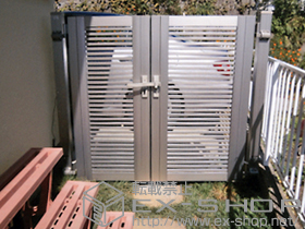 の門扉 シャレオR1型 両開き　柱使用 施工例