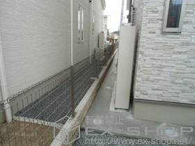 のフェンス・柵 ハイグリッドフェンスN8型 フリーポールタイプ 施工例