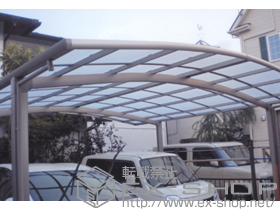 のカーポート カーブポートシグマIII ワイド 積雪〜20cm対応 施工例