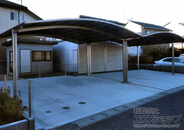 のカーポート カーブポートシグマIII ワイド 積雪〜20cm対応 施工例