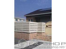 のフェンス・柵 ジオーナフェンス YP型 マテリアルカラー  フリーポールタイプ 施工例